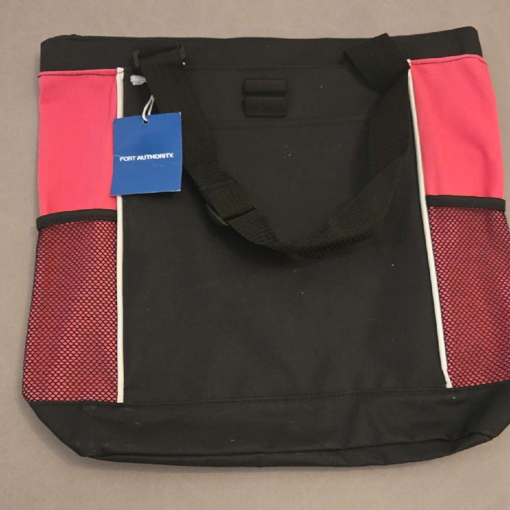 Port Authority Black and Pink Tote